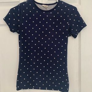 Poka dot stretchy shirt